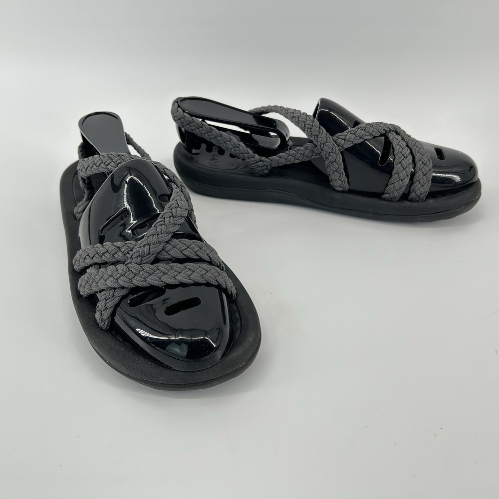 MEGNYA Womens 10 Gray Braided‎ Rope Sandals Hiking Water Outdoor Comfort Beach
